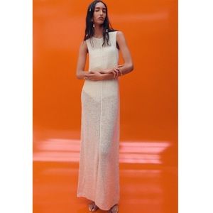 Zara Knit Crochet Maxi Dress